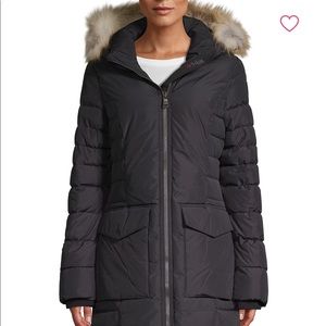 Pajar Fox Trim Hooded Parka Down Coat